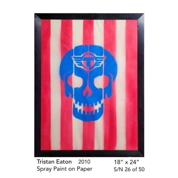 Tristan Eaton Original Art 2010 TrustoCorp Spray Paint Print Art Basel kidrobot - Picture 1 of 11